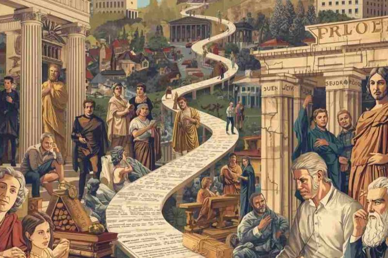 De reis van de filosofie van het oude Griekenland naar het moderne Europa.