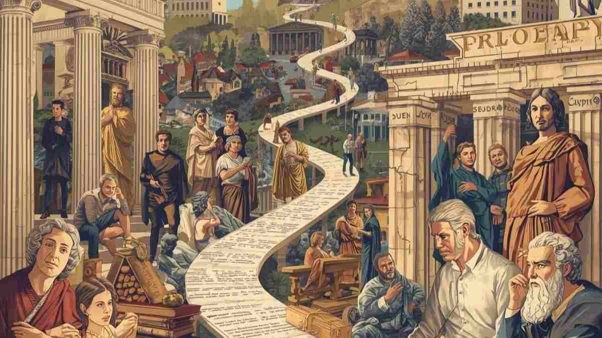 De reis van de filosofie van het oude Griekenland naar het moderne Europa.