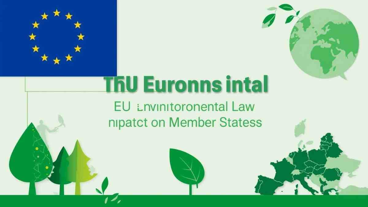 De EU-milieuwetgeving zorgt voor de totstandkoming van een geharmoniseerd milieubeschermingsbeleid tussen de lidstaten.